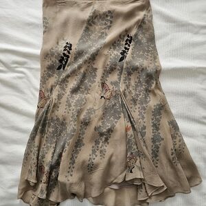 Studio M Silk Skirt in Soft Beige